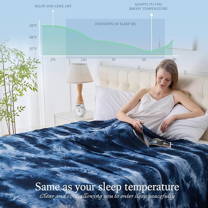 Cooling Blanket Twin Size for Hot Sleepers Ultra Lightweight & Breathable - Image 3