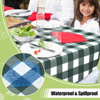 Smiry Rectangle Table Cloth, Waterproof Vinyl Tablecloth - Image 2