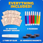 Blue Marble Wooden Magnet Craft Kit - Image 6