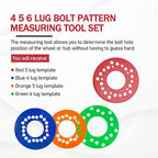 Wheel Bolt Pattern Template Tool, Lug Bolt Pattern Measuring Guides - Image 3