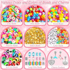 PAXCOO 2435PCS Bracelet Making Kit Including All Kinds of Beads - Image 3