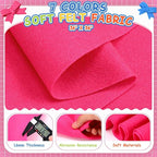Peryiter 7 Rolls Felt Fabric 36" X 36" 1.6mm Large Fabric Sheets Soft Craft - Image 2