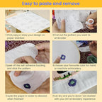 New brothread 24PCS 8.5"x11" Sticky Water Soluble Embroidery Stabilizer - Image 4