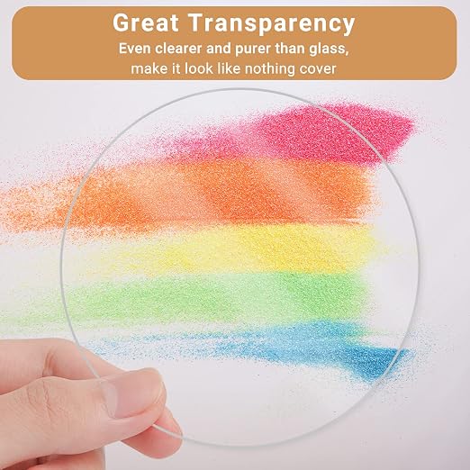 Enoin 30 Pack 1 Inch Round Clear Acrylic Sheets Plexiglass Sheet 1/8 Inch Thick - Image 4