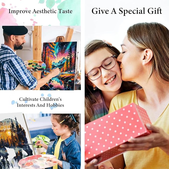 Meothan Paint by Numbers Kit for Adults Beginner 16x16 inch | Forest Bear Adult - Image 7