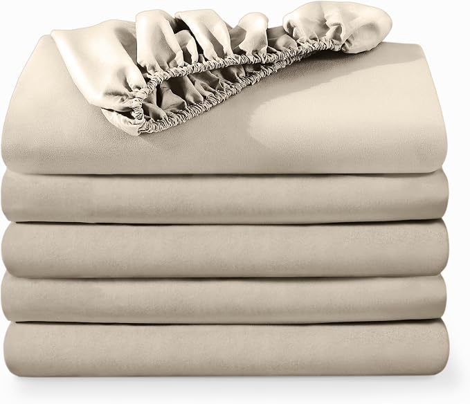 Bare Home 5-Pack Fitted Bottom Sheets Twin Extra Long by BareHome