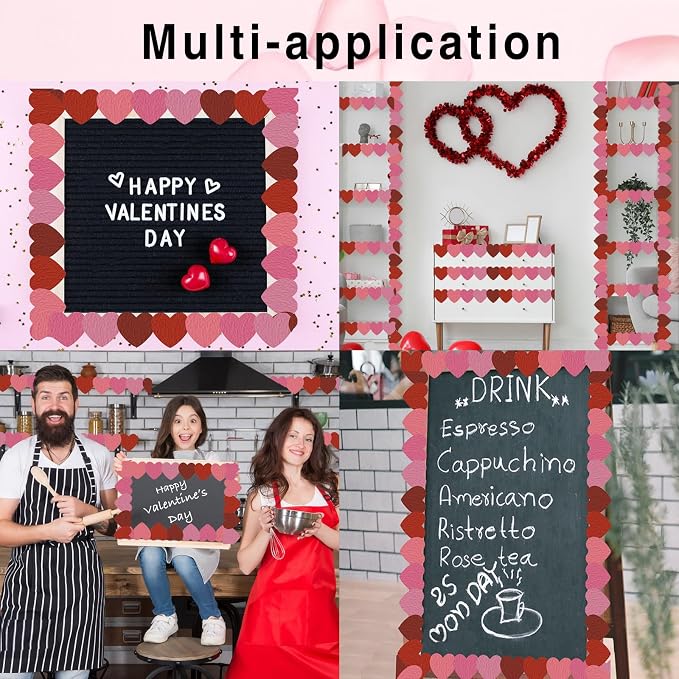69 Feet Bulletin Board Borders Valentine's Day Rolled Border Trim - Image 6
