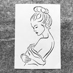 TIAMECH A4 Reusable Woman Profile View Stencil - Image 4