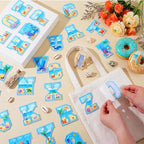 WILLBOND 52 Pcs Beach Alphabet Patches 2.8 Inch Self Adhesive Letter Patches - Image 6