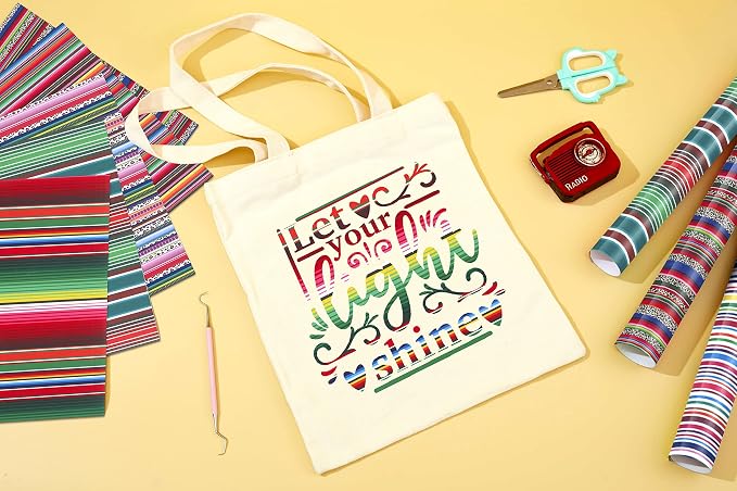 Tintnut Mexican Serape Heat Transfer Vinyl, easy cut & weed, stretch washable - Image 7