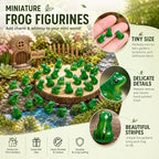 Exasinine 30 Pcs Resin Mini Frogs Green Frog Miniature Figurines Animals Model - Image 3