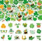 300Pcs St. Patrick’s Day Foam Stickers, Self-Adhesive Lucky Shamrock Clover by Bonieset