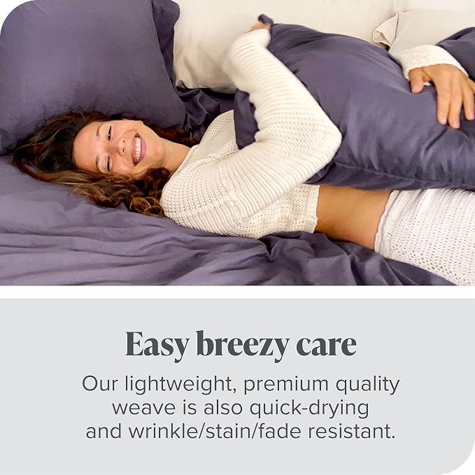 Bare Home Microfiber Plum King Pillowcases - Image 8