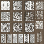 INFUNLY 15pcs Abstract Line Stencil by INFUNLY