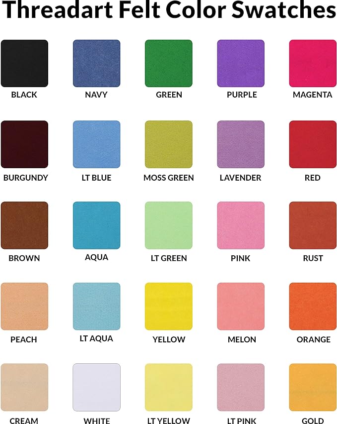 Threadart Red Premium Felt Sheets - Image 2