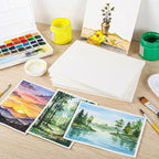 120 Sheets Large Watercolor Paper Bulk, 140 lb/300 GSM Cold Press Paper White - Image 6