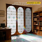 OHTMERU 3D Stained Glass Window Privacy Film, Heat Control UV Blocking Static - Image 2