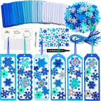 Winlyn 24 Sets Christmas Craft Kits Winter Crafts DIY 3D Christmas Snowflake by Winlyn