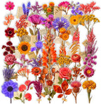 50 Pcs Clear PET Flowers Aesthetic Stickers - Image 3