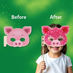 Skillmatics Poke-in Art – Animal Masks, Mess-Free DIY Wood Craft Kit | Fun - Image 7