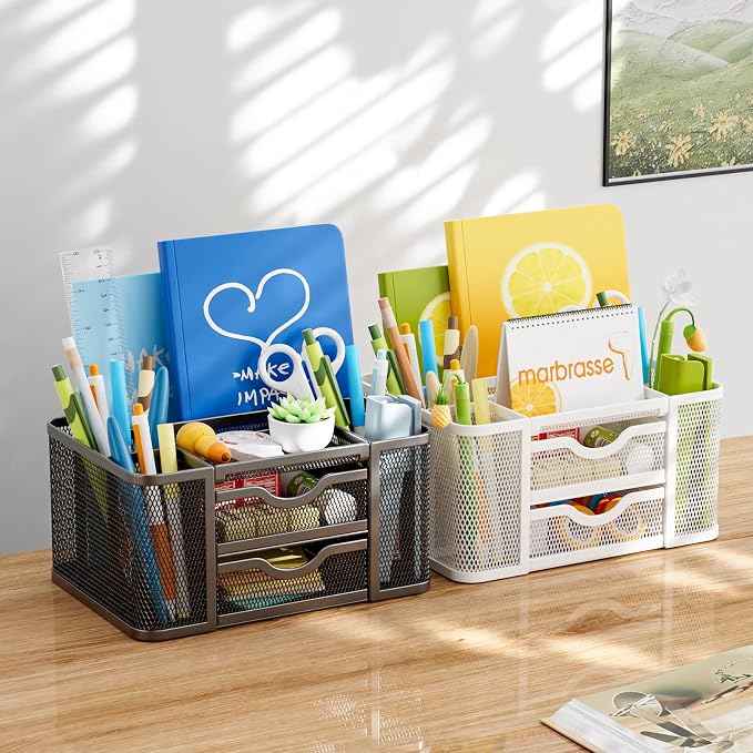 Marbrasse Mesh Desk Organizer, Pen Organizer - Image 3
