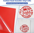 guangyintong Heat Transfer Vinyl Carbon Red HTV Rolls, HTV Vinyl - Image 6