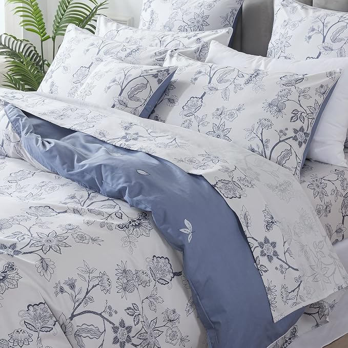 FADFAY Twin XL Duvet Cover Set Floral Bedding Percale Cotton 600 TC College - Image 8