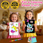 FUNNYB&G Foil Art Craft Kit for Girls 4-10 Years Old: Mess-Free & No-Glue - Image 2