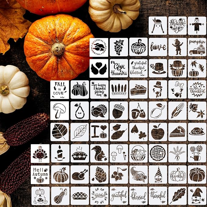 Marspark 66 Pcs Small Stencils for Crafts Reusable 3 Inch Stencils for Painting by Marspark