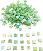 1.1 LB Ice Jade Mosaic Tiles, 0.59“ Square Glass Mosaic Pieces - Image 4