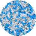 1000PCS 6x9mm Blue and White Pony Beads, Kandi Beads by NikkiGuojewelry