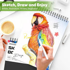 Soucolor Sketch Book, 3 Pack 9"x12" Sketchbook - Image 6