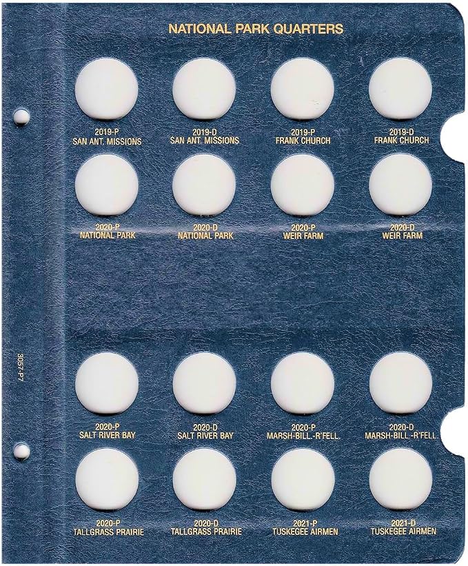 Whitman US National Park Quarter Coin Album 2010-2021 P & D Mints #3057 - Image 8