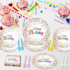 96 Pieces Happy Birthday Plates and Napkins Party Supplies - Image 4