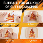 Tintnut Flame Pattern Permanent Vinyl Adhesive Vinyl 6 Sheets 12x10in | Burning - Image 3