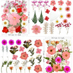 MIKIYA 90Pcs Pink Dried Pressed Flowers - Image 5