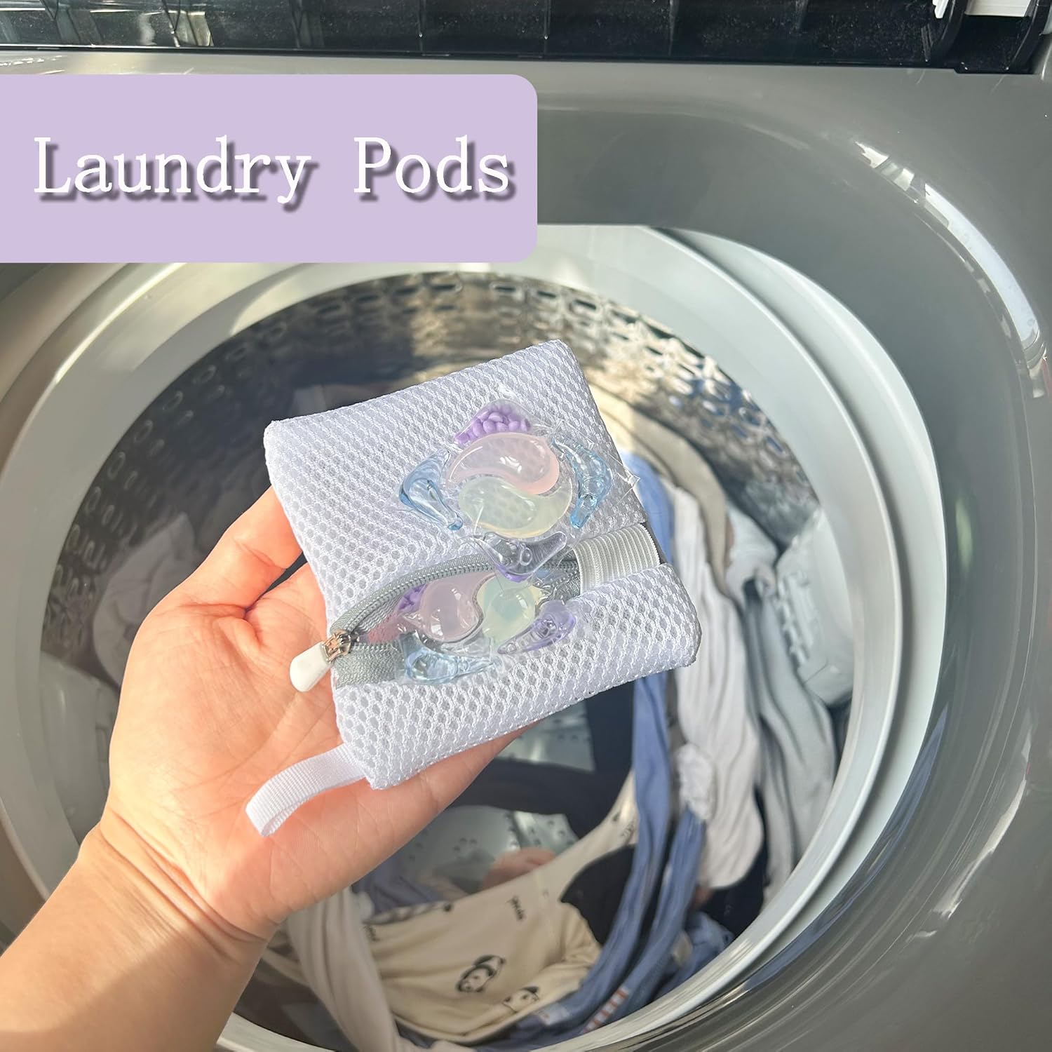 4PCS Laundry Pod Anti-Sticking Bag Laundry Pods Dissolution Protection Bag Scent Beads Bags Durable Storage Bag for Pods Scented Beads