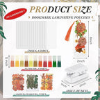 Fuyoooo 376 Pcs Pressed Flowers Bookmark Making Kit, DIY Bookmark Laminating - Image 2
