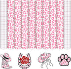 Tintnut Leopard Permanent Vinyl 8 Sheets 12x10in Pink Adhesive Vinyl | Cheetah by Tintnut