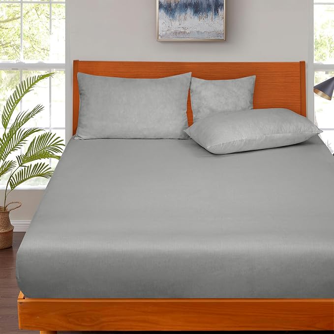ROYALE LINENS 300 Thread Count 100% Long Staple Combed Cotton Fitted Sheet King - Image 5