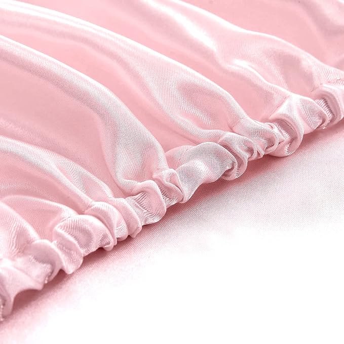 Homiest Blush Pink Satin Fitted Sheet - Image 4