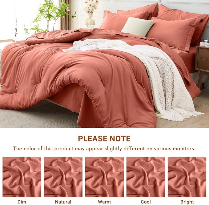 MUXHOMO 7 Pieces Full Comforter Set, Soft Bed in a Bag Full Size, All Season - Image 7