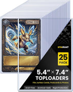 5.4" x 7.5" Jumbo Card Sleeves, Hard Plastic Holders 25 Pack, 39PT | Toploaders by HYARUAT