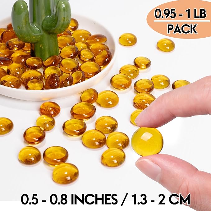 Glass Marbles, 0.97 LB Transparent and Smooth Flat Glass Beads - Image 3