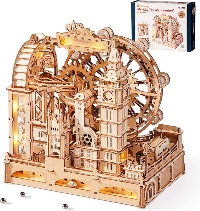 ROKR 3D Wooden Puzzles for Adults, Marble Travel London, 431Piece 3D Puzzles by ROKR-InterestingSmartPuzzleToys
