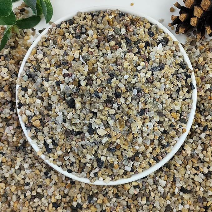 YISZM 5lbs Aquarium Gravel, 1/8" Natural River Rocks Succulent Cactus Pea Gravel by YISZM-ForYourNaturalLife