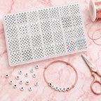 1400 PCS 4x7mm Round Alphabet Letter Beads - Image 5