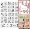 GLOBLELAND Vintage Date Clear Stamps Retro Number Text Background Silicone by GLOBLELAND