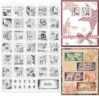 GLOBLELAND Vintage Date Clear Stamps Retro Number Text Background Silicone by GLOBLELAND