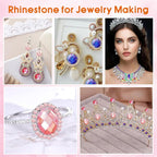 1200Pcs Crystal Gems for Crafts Mix Sizes Flatback Rhinestone Acrylic AB - Image 6